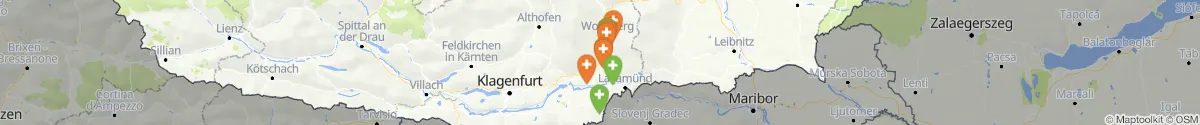 Map view for Pharmacies emergency services nearby Sankt Georgen im Lavanttal (Wolfsberg, Kärnten)